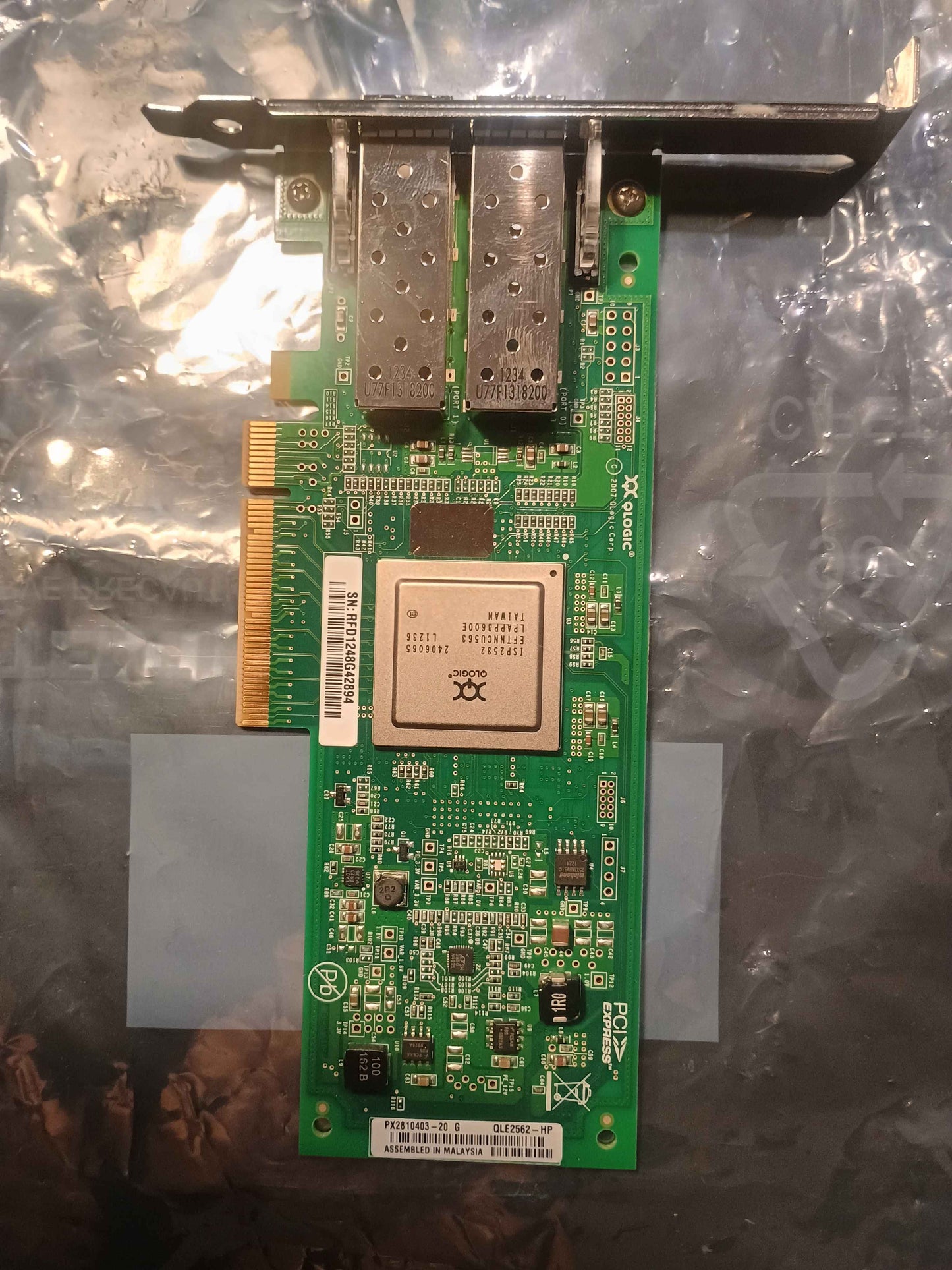 SAN QLogic QLE2562-HP 8GB Dual Port PCIe Fibre